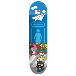 MIKE CARROLL HELLO SANRIO Girl SKATEBOARD DECK - BLUE - 8.375IN X 31.75IN